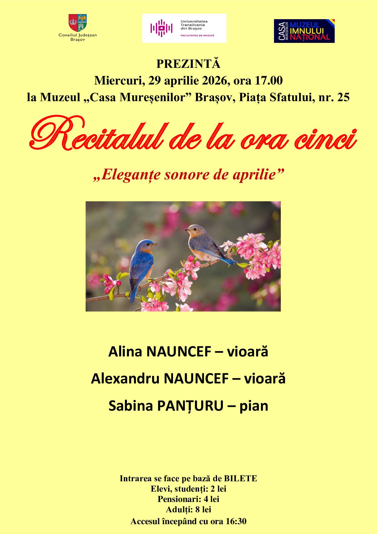 Recitalul de la ora cinci – 29 aprilie 2026